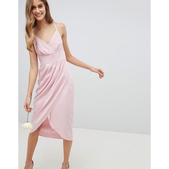 Ted Baker Tie The Knot Drape Midi Dress - Picture 1 of 7